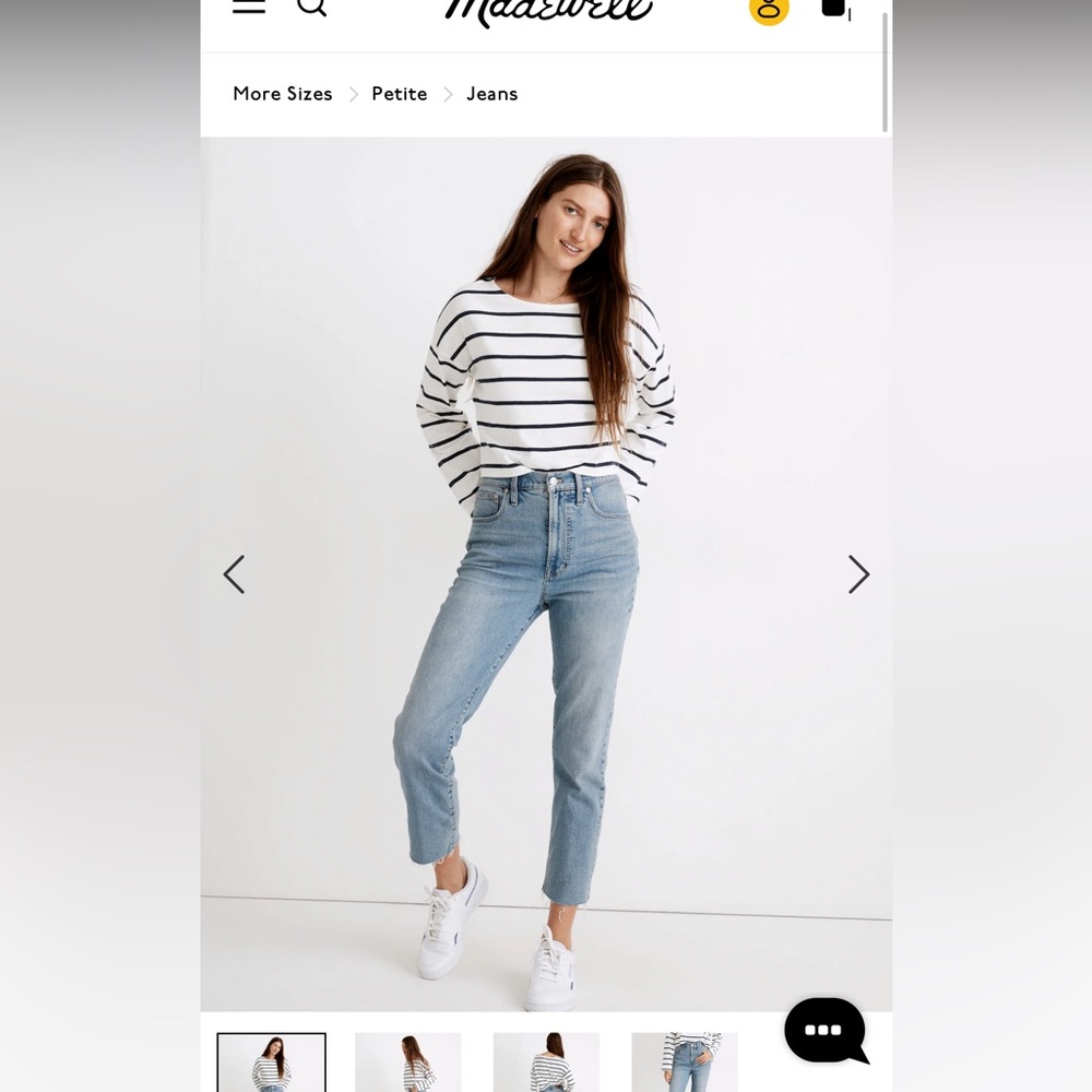 Madewell The Petite Perfect Vintage Jean in Ellicott Wash